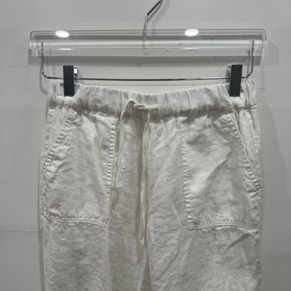 Joie White Linen Jogger Pants Drawstring XXS Minimalist Coastal Lightweight - Picture 3 of 8